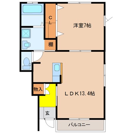 ジャルダン　フルールＤの物件間取画像